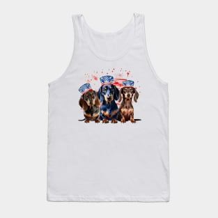 4th of July Dachshund Dogs #5 Tank Top